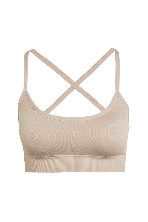 Adidas Sujetador deportivo espalda cruzada nude