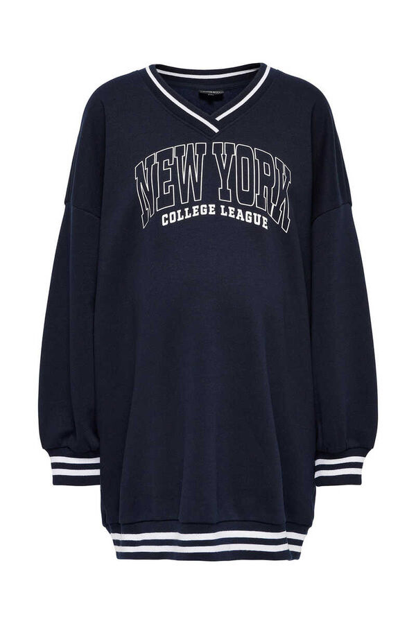 Only Maternity Sudadera cuello pico maternity azul