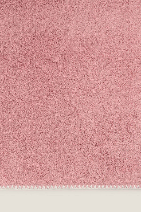 Textura Toalla ba&ntilde;o pespunte decorativo rosa