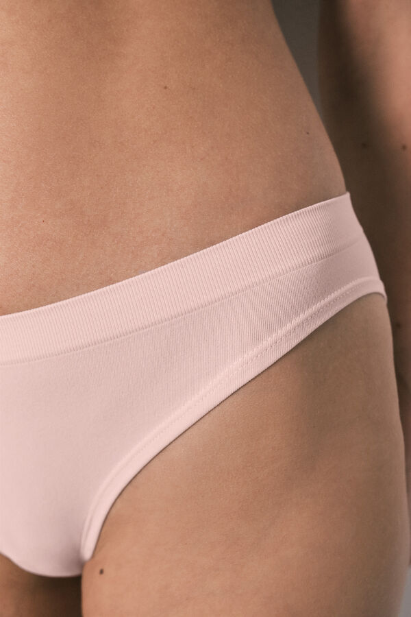 Women'secret Pink microfibre V-shaped classic panty pink