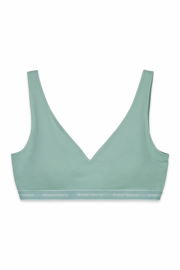 Women'secret Green microfibre halterneck bra FANTASTIC green