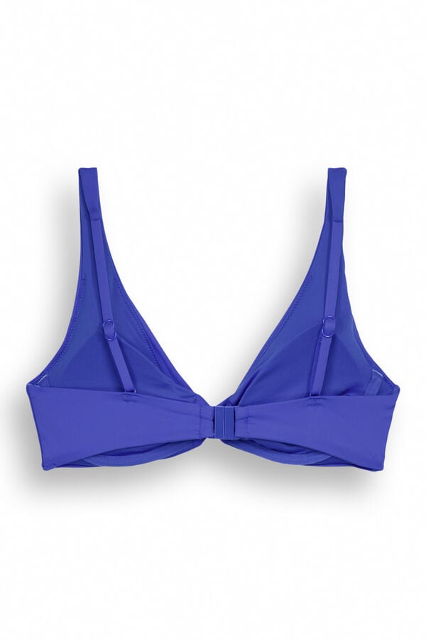 Womensecret Blue knot-front halterneck bikini top blue