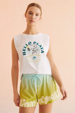 Womensecret 100% cotton tie-dye Snoopy shorts printed