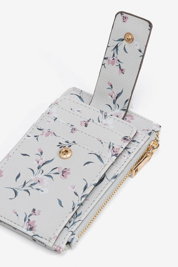 Vilanova Tarjetero con Estampado Floral beige