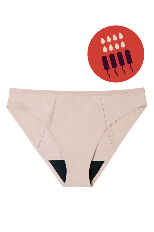 Womensecret Braga menstrual bikini arena – Absorción fuerte Smeđa