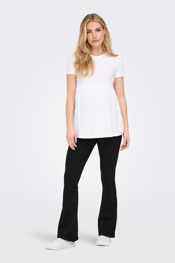 Only Maternity Flared push up maternity jeans black