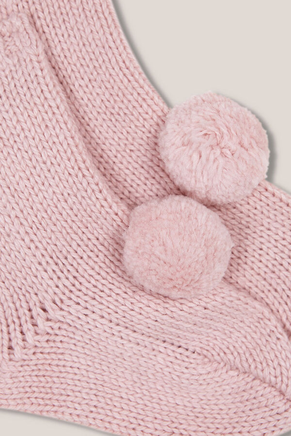 Gocco Patucos Con Pompom Rosado rosa