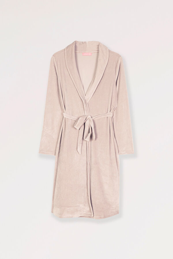 Womensecret Maternity velour robe grey