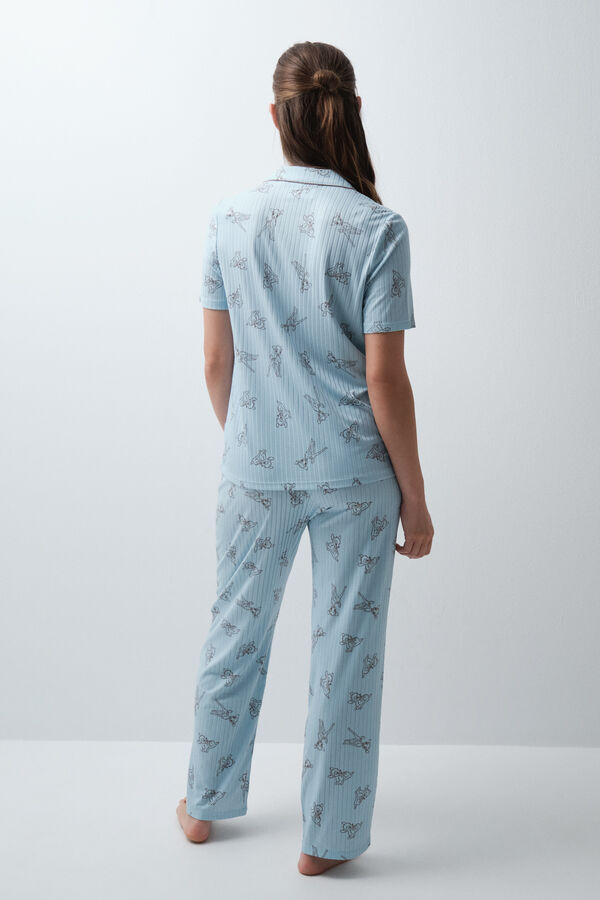 Women'secret Bambi short sleeve classic pyjamas blue