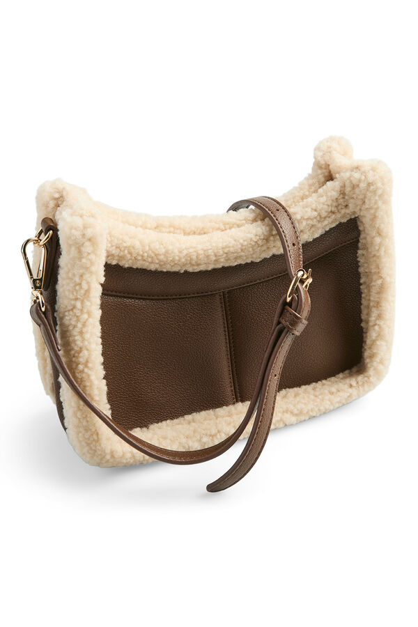 Pieces Tasche in Lederoptik Grau