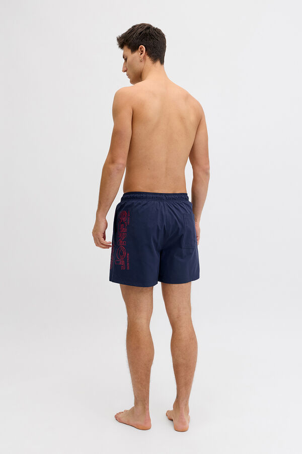 Jack & Jones Contrast logo detail swimwear blue