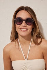 Womensecret Sonnenbrille in Schildpattoptik mit tropischem Gehäuse Braun