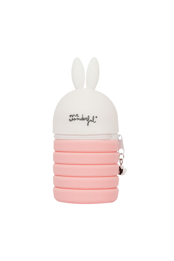 Mr. Wonderful Extendable silicone pencil case - Rabbit imprim&eacute;