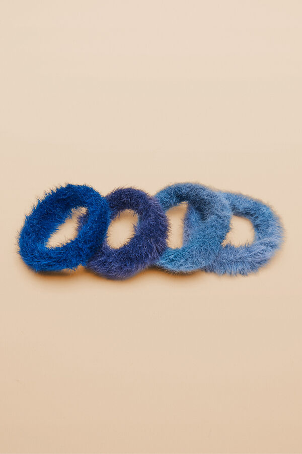 Pack 4 gomas pelo azul, Complementos y accesorios de mujer