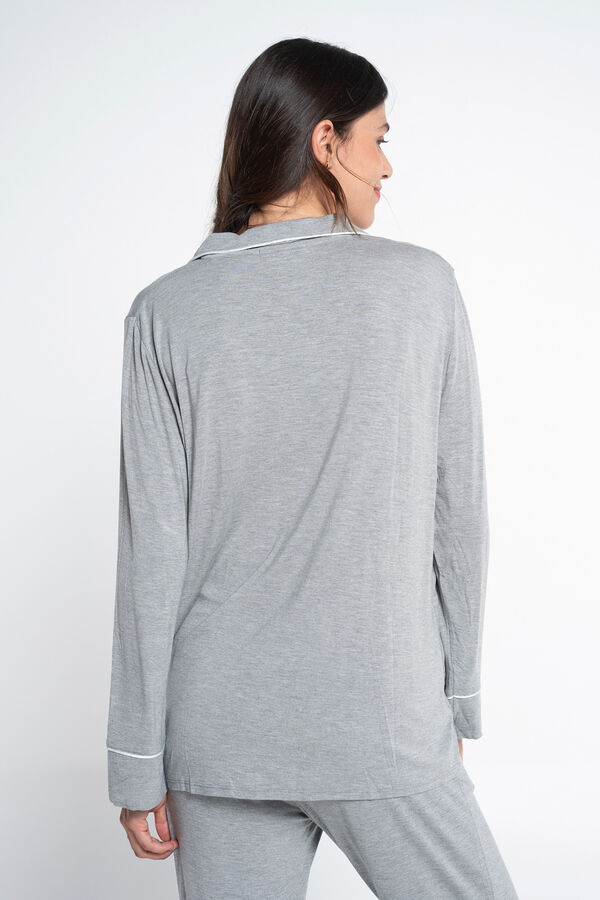 Ohma! Long Sleeve Shirt Pajamas grey