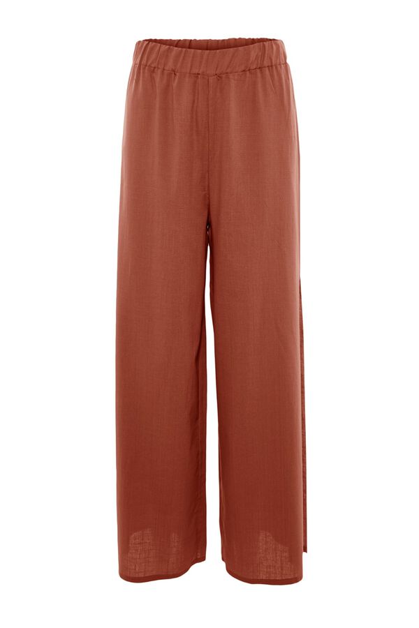 Trendyol Pantalones cintura alta aberturas naranja