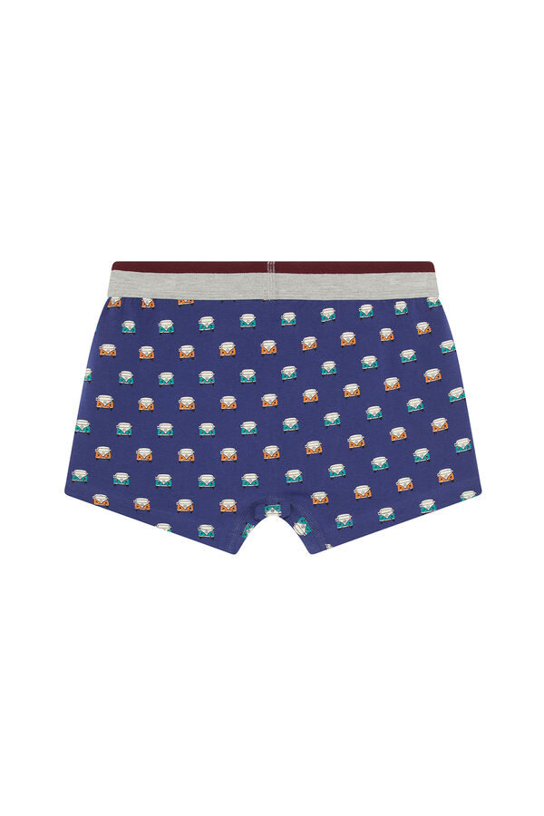 Womensecret Printed cotton jersey boxers Plava