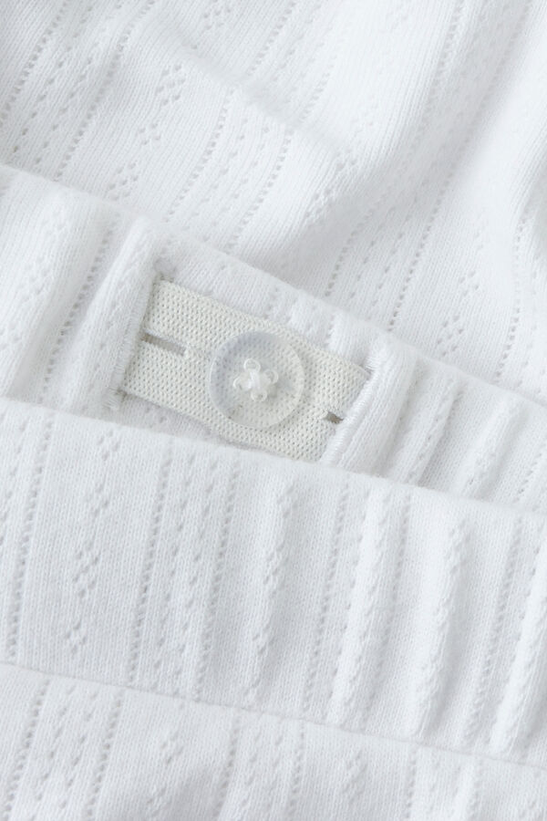 Lmtd Conjunto pijama corto sin mangas pointelle blanco