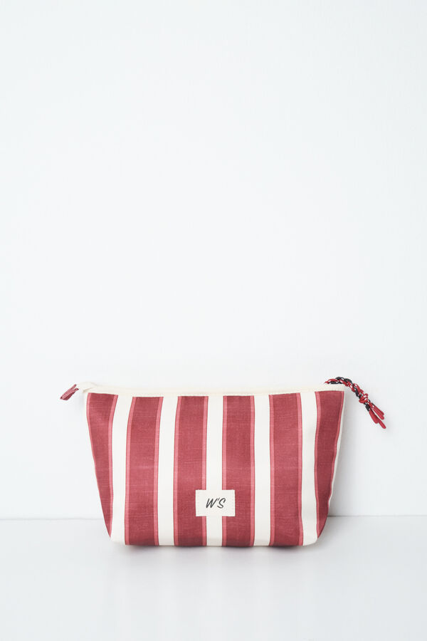 Women'secret Striped medium vanity case Peanuts red
