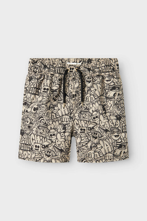 Name it print boy's swimsuit grey