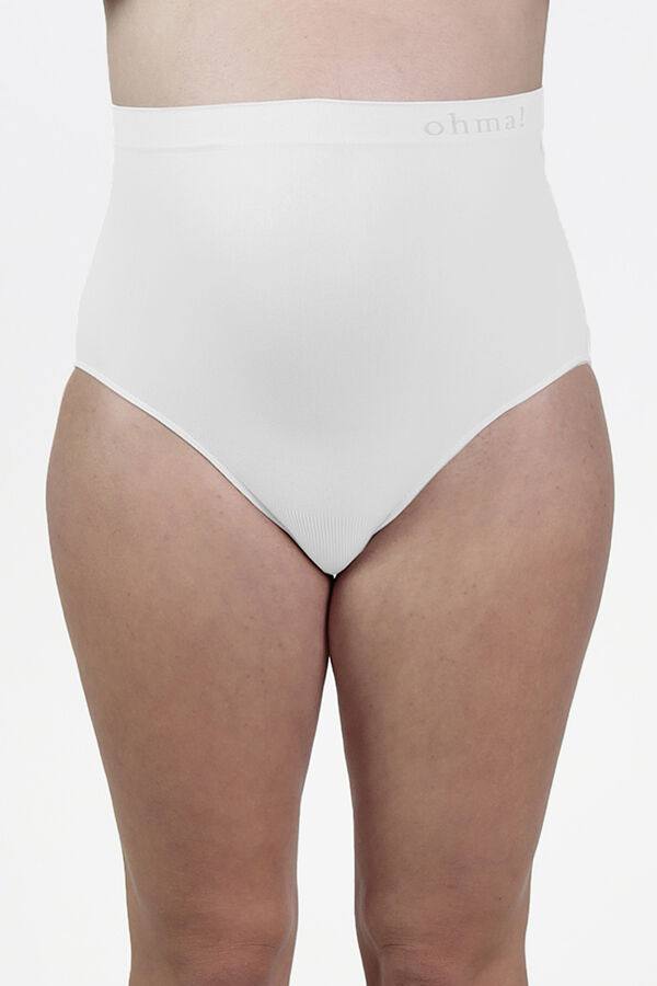 Ohma! Umstandsslip ohne Nähte Weiß