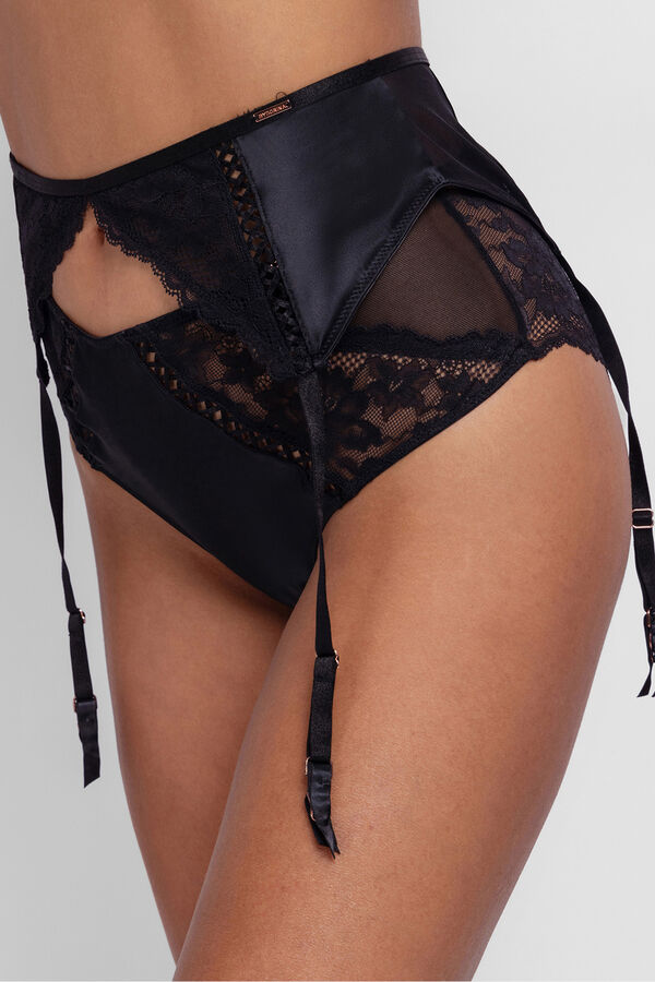 Dorina Cinta-liga de cetim Lyra preto