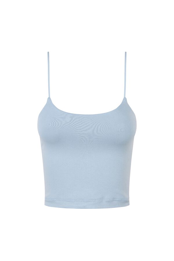 HI&BYE Blue seamless padded top blue