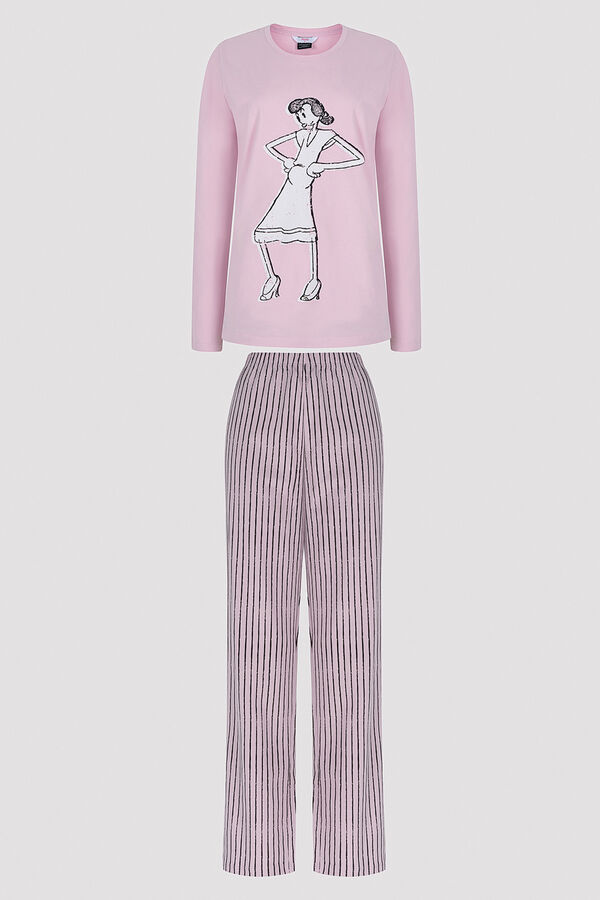 Womensecret Safinaz Pink Pants Pajama Set Ružičasta
