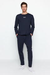 Trendyol Comfortable Knitted Pyjama Set blue