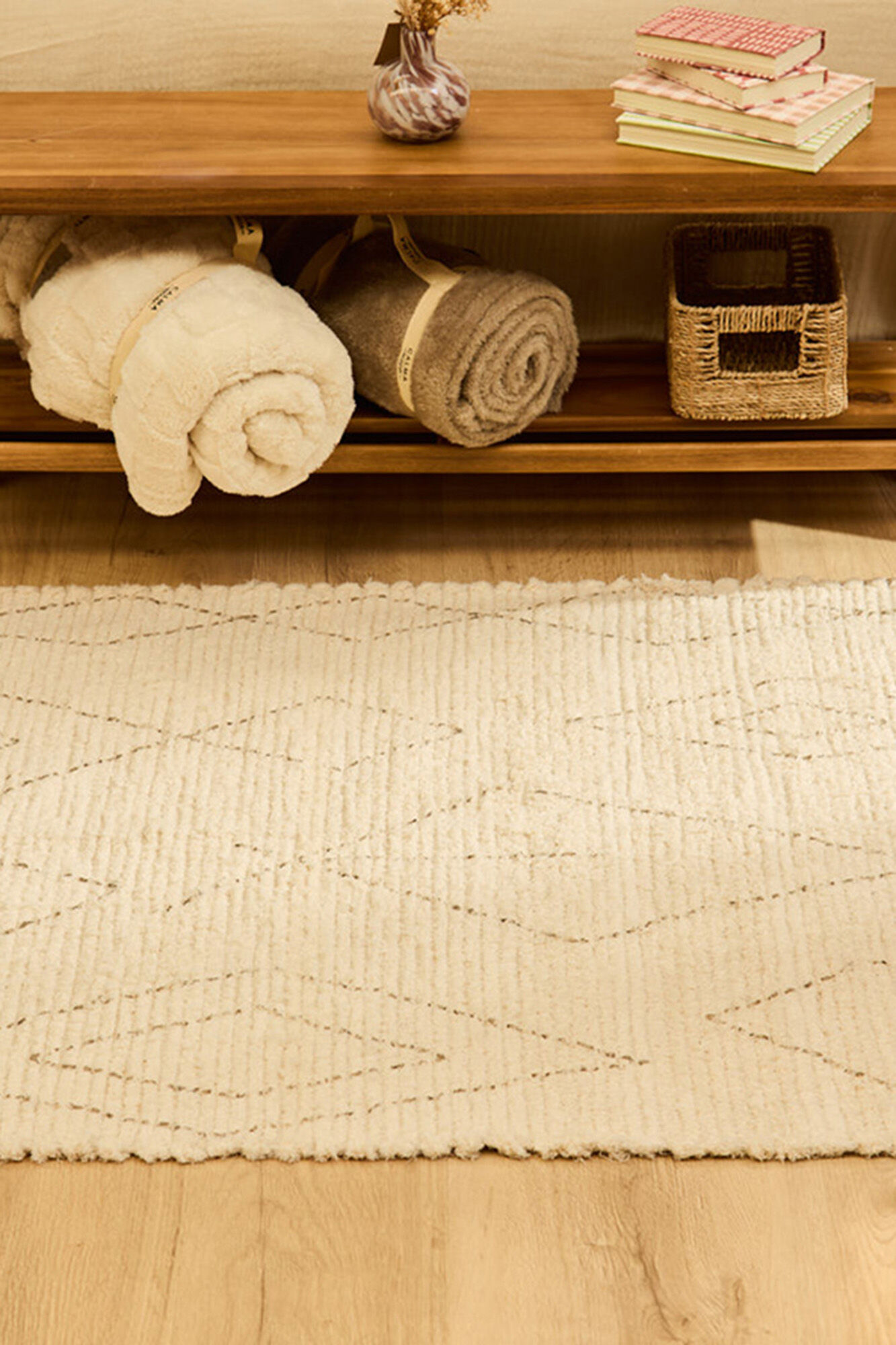 Calma House Alfombra de algod&oacute;n flameado Mayo