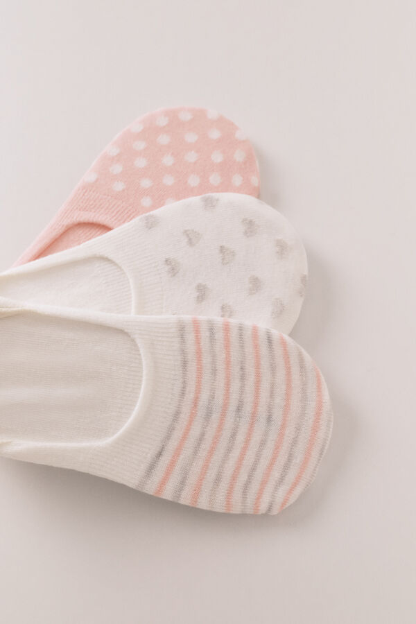Women'secret Lot de 3 chaussettes invisibles aux imprimés assortis imprimé