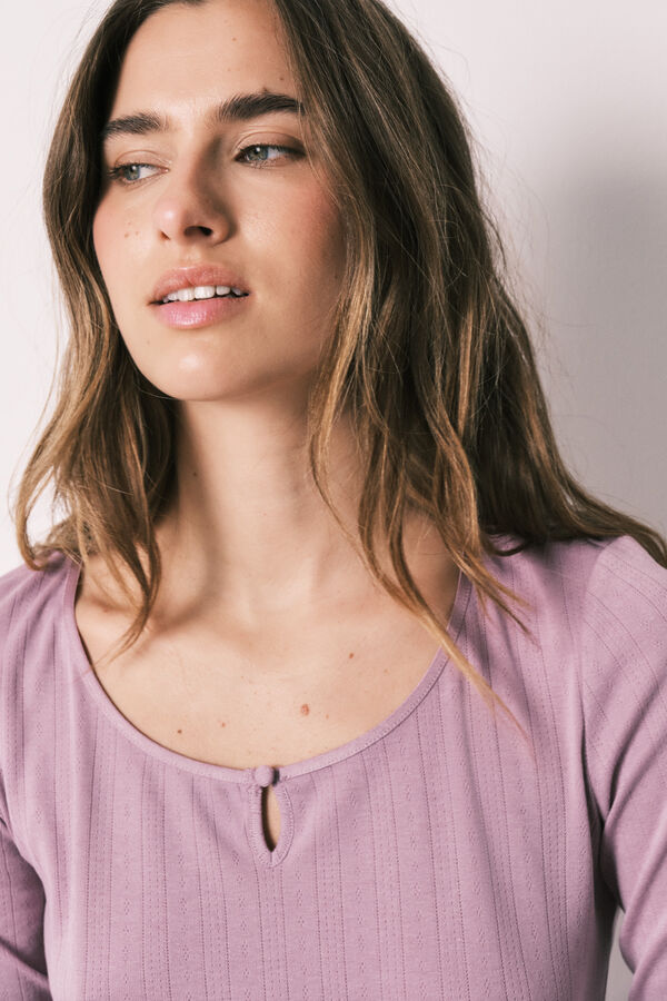 Women'secret Pink floral print long pyjamas pink