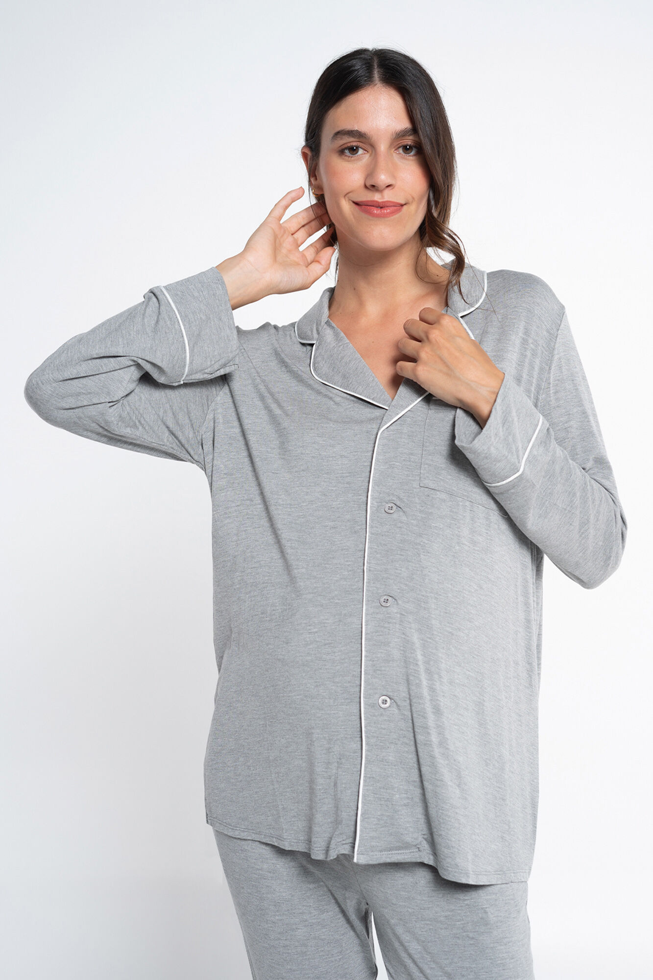 Ohma! Langarm-Hemd-Pyjama