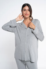 Ohma! Long Sleeve Shirt Pajamas grey