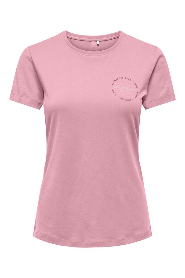 Only Play Basic-T-Shirt aus Baumwolle Rosa