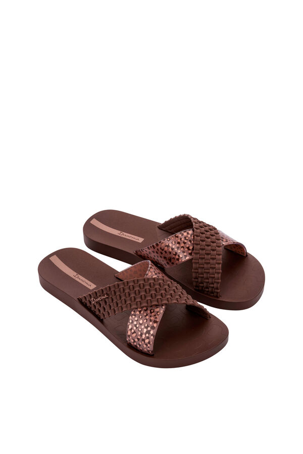 Ipanema Animal print cross-strap sandals nude