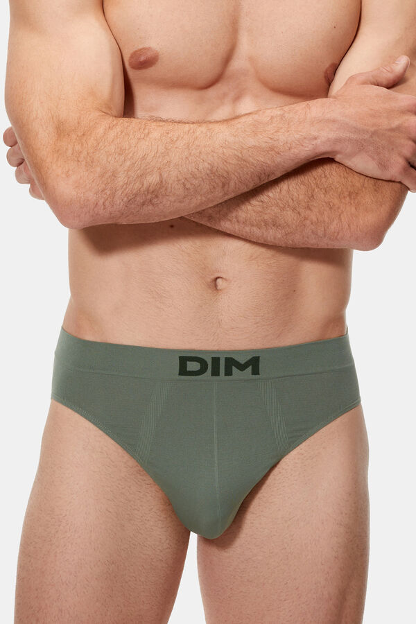 DIM Pack of 2 men's seamless microfibre briefs beige