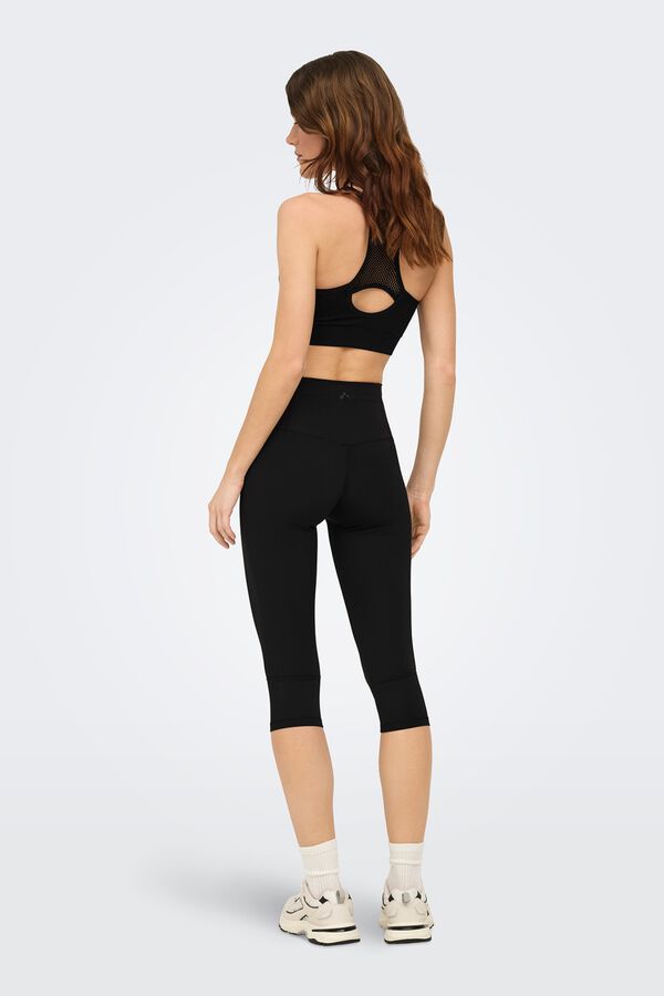 Only Play Leggin capri tiro alto con bolsillo B-Dry negro