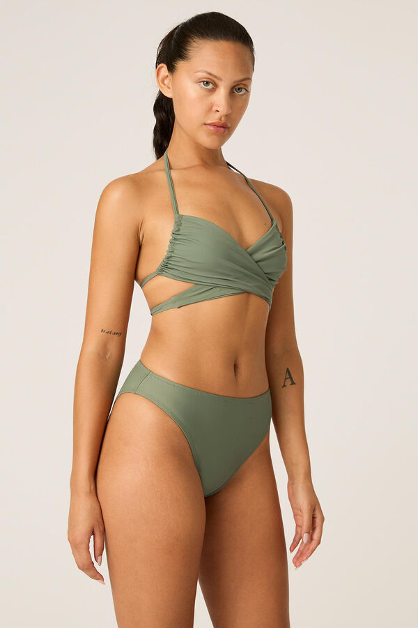 Womensecret Oasis Green multiway bikini top Kaki
