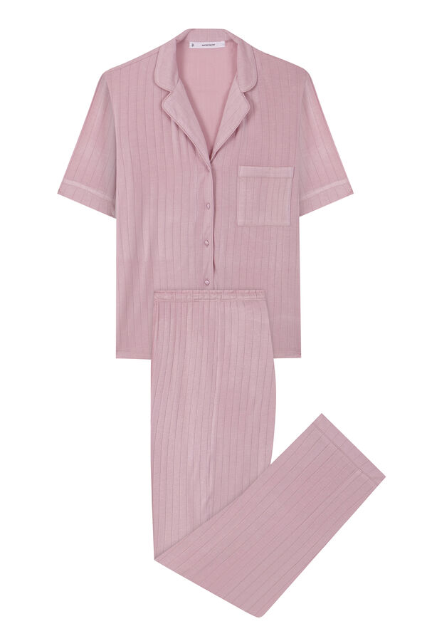 Womensecret Pink Capri soft touch shirt pajamas pink