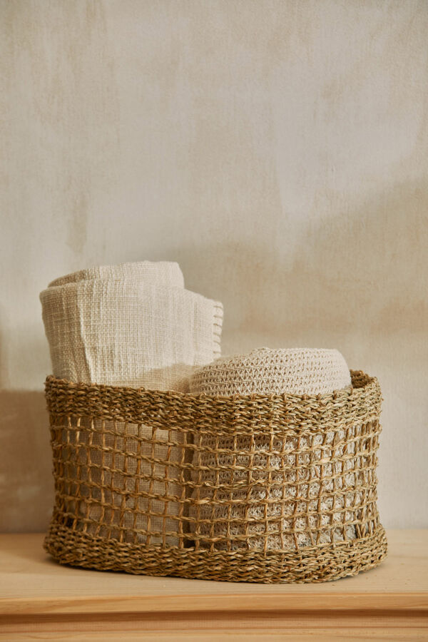 Calma House Handgefertigter Seegraskorb aus Hanoi Nude