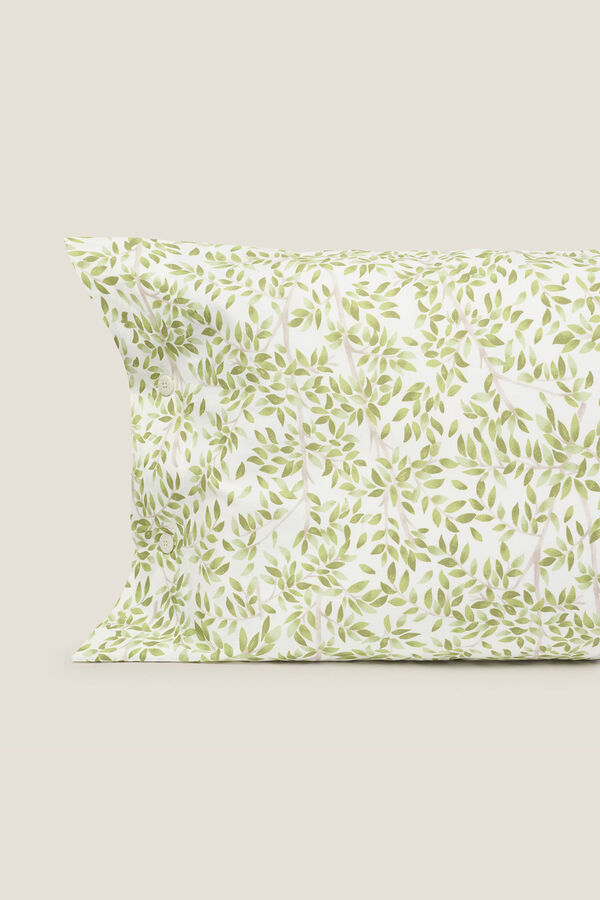 Womensecret Leaf print cotton pillowcase Zelena