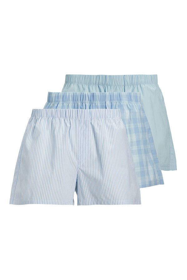 Jack & Jones Combined Poplin Boxer Pack 3 bleu
