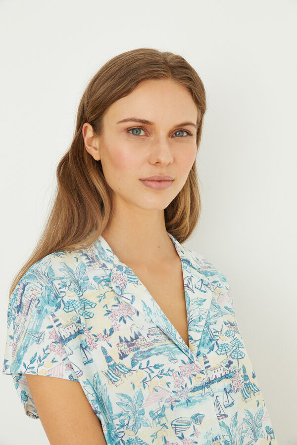 Womensecret Floral print shirt nightgown printed