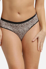 DIM Microfibre and lace classic panty nude