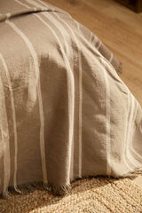 Calma House Sorento Tagesdecke aus Baumwolle mit Streifen Grau