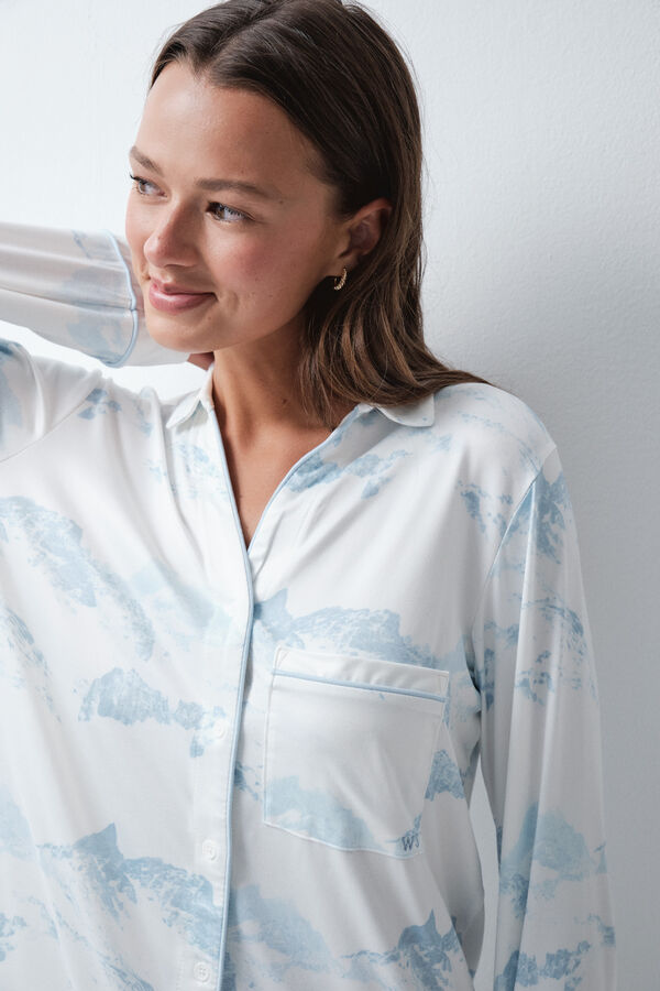 Women'secret Printed classic pyjamas white