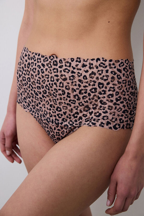Penti High leopard print panties nude