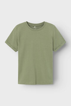 Womensecret Camiseta manga corta niño print mensaje verde