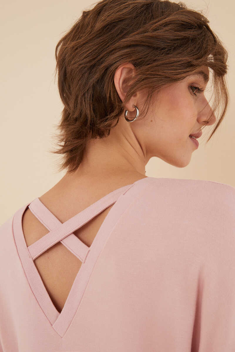 Womensecret Conjunto detalhe costas rosa rosa
